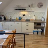Kuchyňka apartmánu č.5 v Rezidenci Věstonice. Ubytování na Pálavě, Horní Věstonice.
